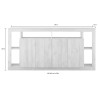 Buffet design moderne 4 portes en bois noir 210cm Radis NR Catalogue
