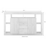 Buffet en bois noir 2 portes 3 tiroirs design moderne Astante NR Catalogue