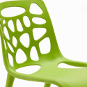 Table ronde noire 70x70 et 2 Chaises Colorées bar café Gelateria Cosmopolitan 