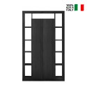 Bibliothèque colonne moderne en bois noir 2 portes Albus NR Vente