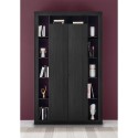Bibliothèque colonne moderne en bois noir 2 portes Albus NR Remises