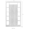 Bibliothèque colonne moderne en bois noir 2 portes Albus NR Catalogue