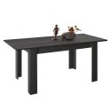 Table à manger extensible noir 90x137-185cm en bois Avant Rimini Offre