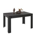Table à manger extensible noir 90x137-185cm en bois Avant Rimini Remises