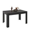 Table à manger extensible noir 90x137-185cm en bois Avant Rimini Remises