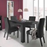 Table à manger extensible noir 90x137-185cm en bois Avant Rimini Promotion
