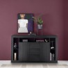 Buffet en bois noir 2 portes 3 tiroirs design moderne Astante NR Remises