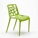 Table ronde noire 70x70 et 2 Chaises Colorées bar café Gelateria Cosmopolitan 