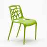Table ronde noire 70x70 et 2 Chaises Colorées bar café Gelateria Cosmopolitan 