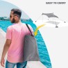 Tente de plage protection UV parasol portable 2.3 x 2.3 m Formentera Dimensions