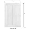 Buffet d'entrée multifonction 2 portes 78x116cm Basic Jessy 