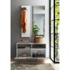 Ensemble porte-manteaux d'entrée avec miroir et meuble à chaussures Glamis Dama 