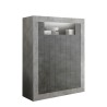 Buffet haut moderne séjour ciment noir 2 portes Sior CX Offre