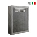 Buffet haut moderne séjour ciment noir 2 portes Sior CX Vente