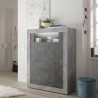 Buffet haut moderne séjour ciment noir 2 portes Sior CX Promotion