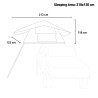 Tente de toit universelle pour voiture 2 places 120x210cm Cliffdome Choix