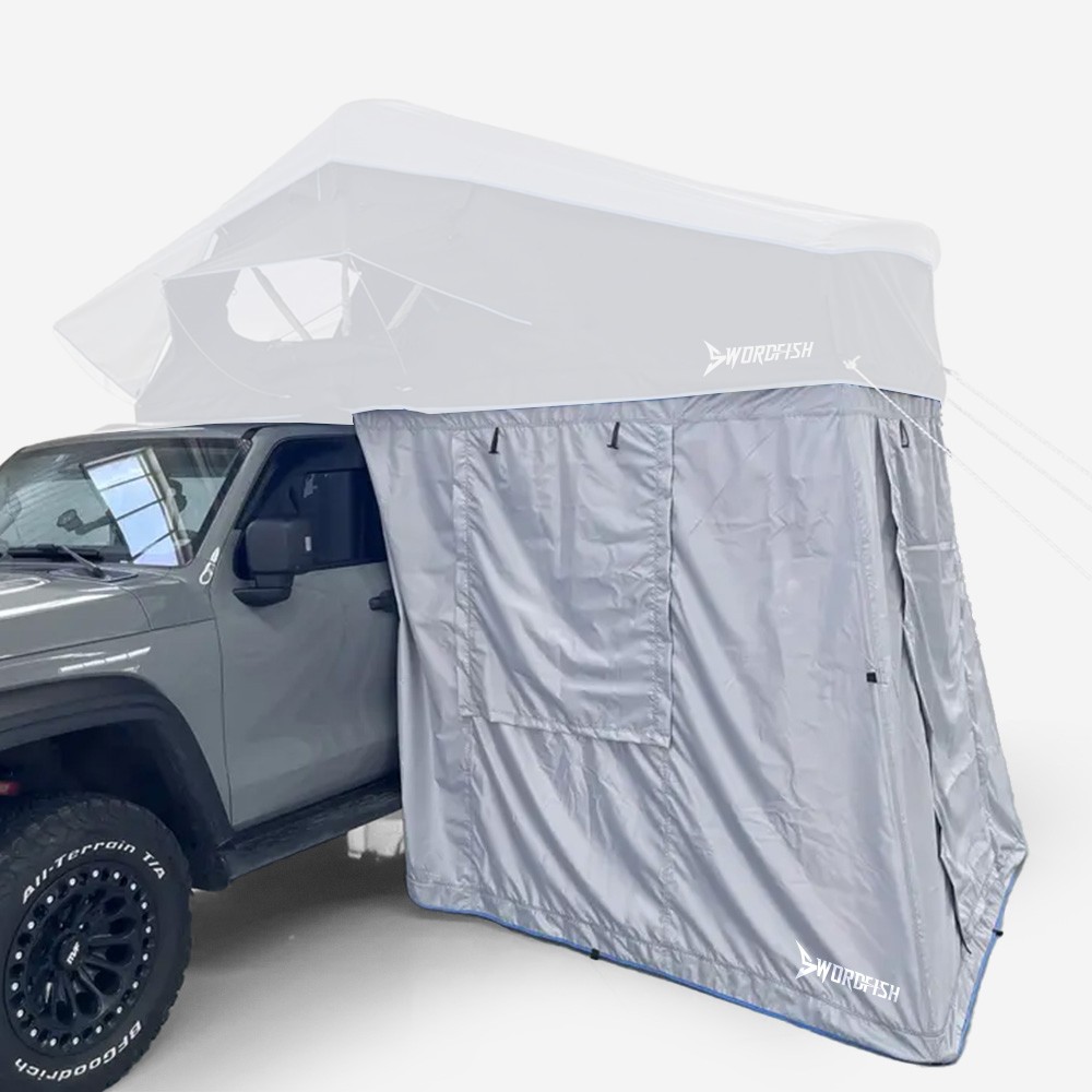 Véranda extension tente de toit voiture cabine vestiaire camping Quietent M