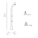Douche solaire de jardin 20 litres avec rince-pieds Happy One F120 