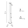 Douche solaire jardin piscine 36 litres avec lave-pieds Big Happy Five F620 
