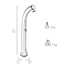 Douche solaire écologique extérieure jardin 23 litres piscine Happy H100 