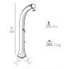 Douche solaire écologique pour piscine et jardin 35 litres Happy XL H400 