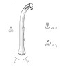 Douche solaire de jardin pour piscine avec lave-pieds 24 litres Happy Five F520 