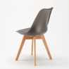Table noire carrée 70x70cm Avec 2 Chaises Colorées intérieur bar café Nordica Mojito 