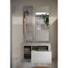 Ensemble meuble d'entrée moderne avec meuble à chaussures, porte-manteau et miroir Claire Remises