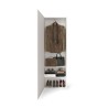 Armoire penderie porte-manteau d'entrée blanc brillant 1 porte Janine Remises