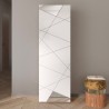 Armoire penderie porte-manteau d'entrée blanc brillant 1 porte Janine Réductions