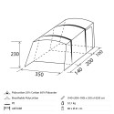 Auvent gonflable universel pour voiture et van Advantourer A.I.R. TECH Brunner Dimensions