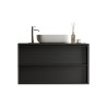 Meuble salle de bain suspendu avec lavabo 2 tiroirs noir moderne Bloom 92 Choix
