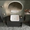 Meuble de salle de bain moderne noir suspendu au sol avec 2 tiroirs et lavabo Bloom 79 Achat
