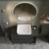 Meuble de salle de bain moderne sur pied suspendu noir à 2 tiroirs lavabo Bloom 79. Achat