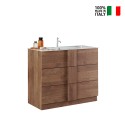 Meuble de salle de bain en bois 3 tiroirs avec lavabo en céramique Etoile Catalogue