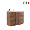 Meuble de salle de bain en bois 3 tiroirs avec lavabo en céramique Etoile Catalogue