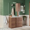 Meuble de salle de bain en bois 3 tiroirs avec lavabo en céramique Etoile Remises