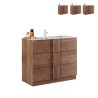 Meuble de salle de bain en bois 3 tiroirs avec lavabo en céramique Etoile Vente