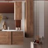 Colonne suspendue de salle de bain moderne en bois 1 porte Jaya Promotion