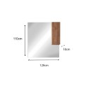 Miroir de salle de bain avec éclairage LED et colonne suspendue 1 porte en bois Aralia Achat