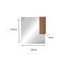 Miroir de salle de bain avec éclairage LED et colonne suspendue 1 porte en bois Aralia Achat