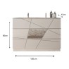 Meuble de salle de bain blanc brillant 3 tiroirs double vasque Liz T Remises