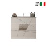 Meuble de salle de bain au sol blanc brillant 3 tiroirs avec lavabo June Choix