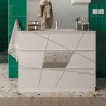 Meuble de salle de bain au sol blanc brillant 3 tiroirs avec lavabo June Remises