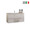 Meuble de salle de bain suspendu 2 tiroirs avec lavabo blanc brillant Kelly Choix