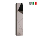 Colonne suspendue de salle de bains moderne blanc brillant 1 porte Lima Vente