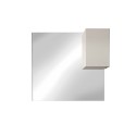 Miroir de salle de bain colonne 1 porte blanc brillant et lumière à LED Riva Modèle