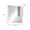 Armoire de salle de bain colonne 1 porte blanc brillant et éclairage LED Riva Prix
