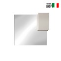 Armoire de salle de bain colonne 1 porte blanc brillant et éclairage LED Riva Réductions