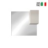 Armoire de salle de bain colonne 1 porte blanc brillant et éclairage LED Riva Réductions